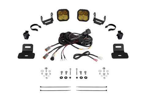 Stage Series Diode Dynamics A-Pillar Pod Kit compatible with Can-Am Maverick X3 2017-2025, SS3 Pro Yellow Combo
