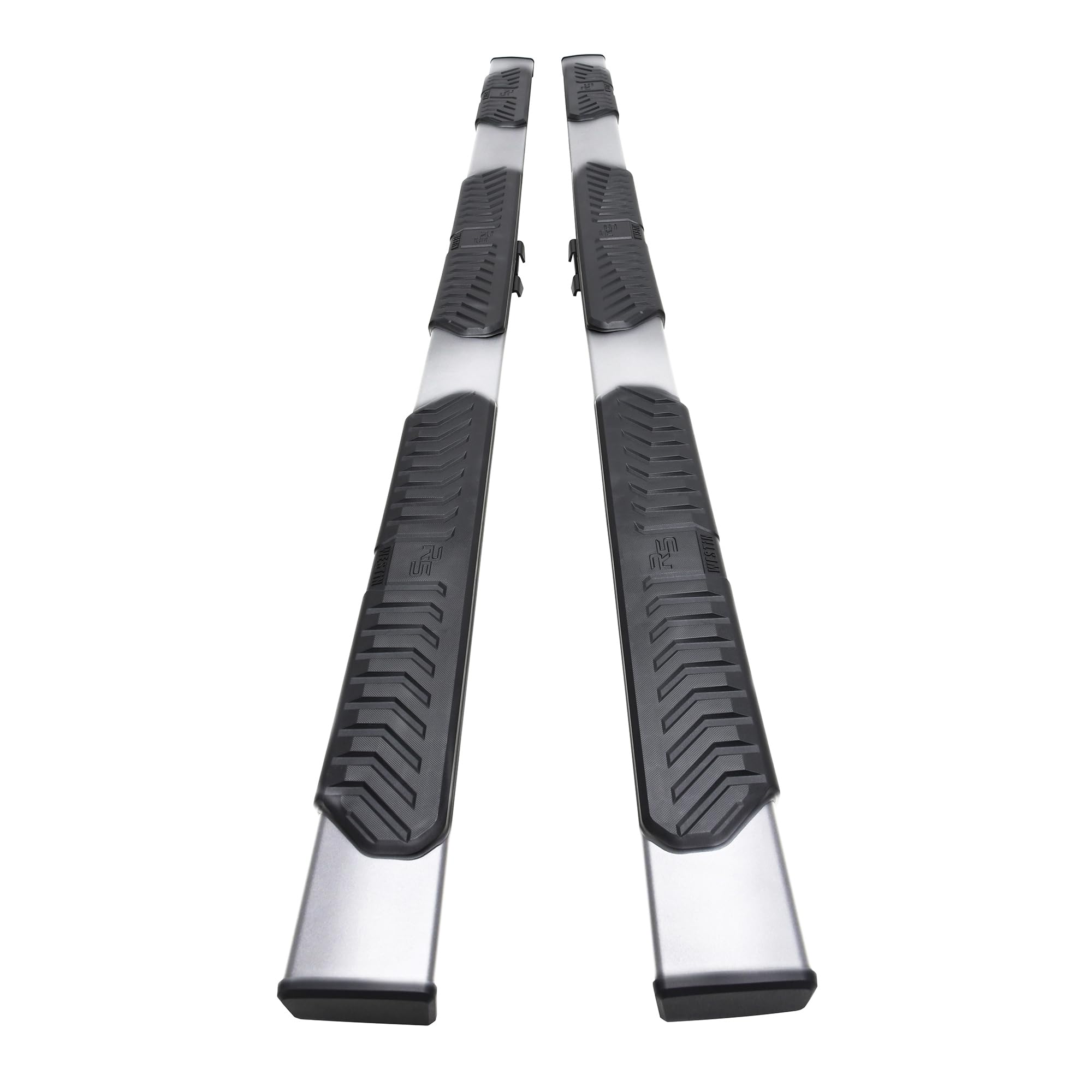 Westin R5 M-Series 28-5234760 Wheel-to-Wheel Nerf Bars XD fits 2020-2025 Silverado Sierra 2500 3500 Crew Cab 6'5" Bed Polished Pair