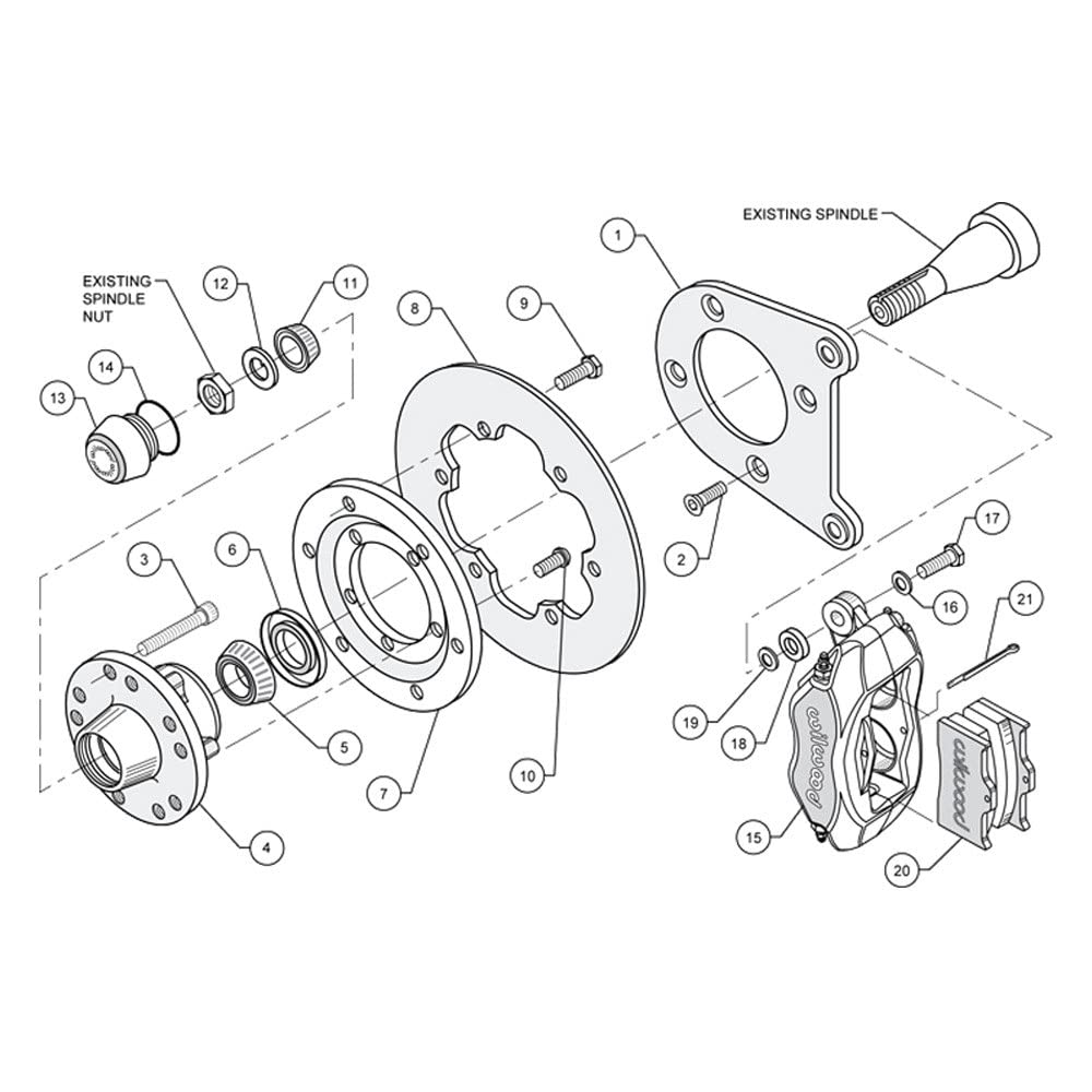 Drilled Rotor FDL Front Drag Kit