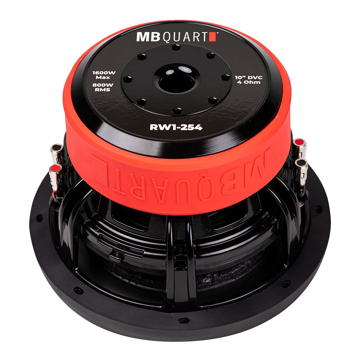 MB Quart Reference RW1-254 Subwoofer (Black) – 10 Inch Subwoofer, 1600 Watts, Car Audio, 3 Inch Voice Coils, Best Sound Quality in Vented Enclosures