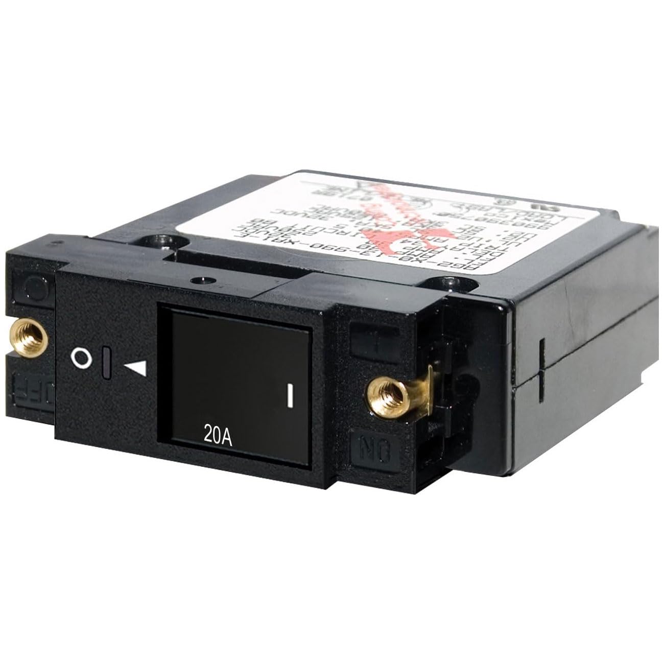 A-Series Blue Sea Systems 7429 Restricted Off Flat Rocker Single Pole 20A Circuit Breaker