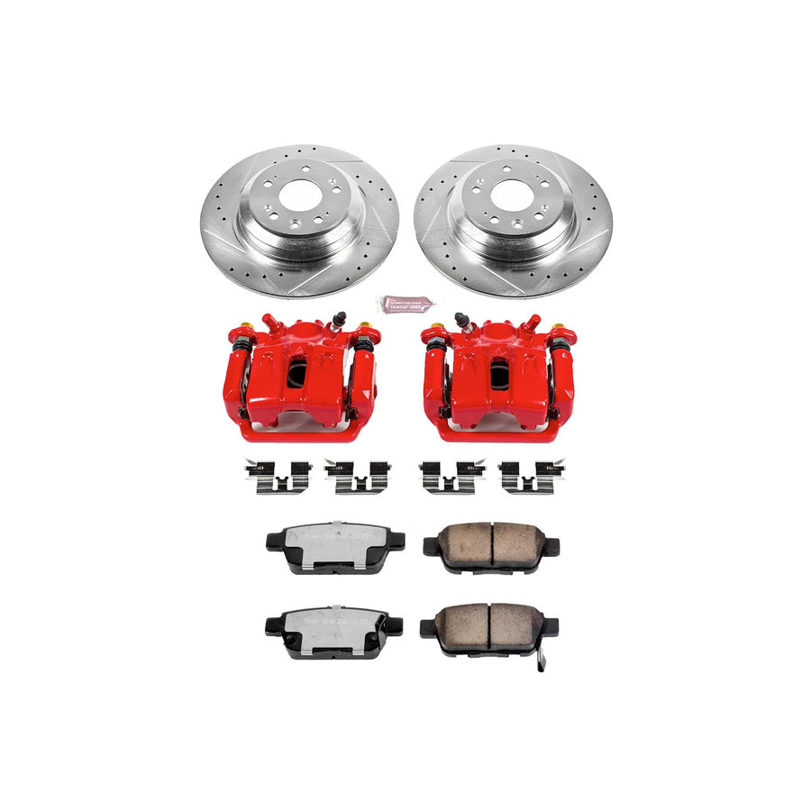 Power Stop Z23 Sport KC5667 1-Click Brake Kit with Powder Coated Calipers (Brake Pads Drilled/Slotted Rotors) For A3 A3 Quattro VW Beetle VW Eos VW GTI VW Golf VW Jetta VW Passat [Model Specific]