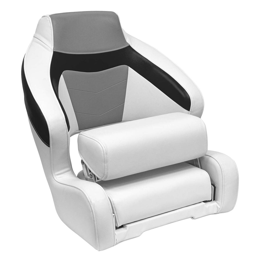 Wise BAJA XL 3338-1782 Bucket Seat with Flip Up Bolster, Brite White/Marble Grey/Black