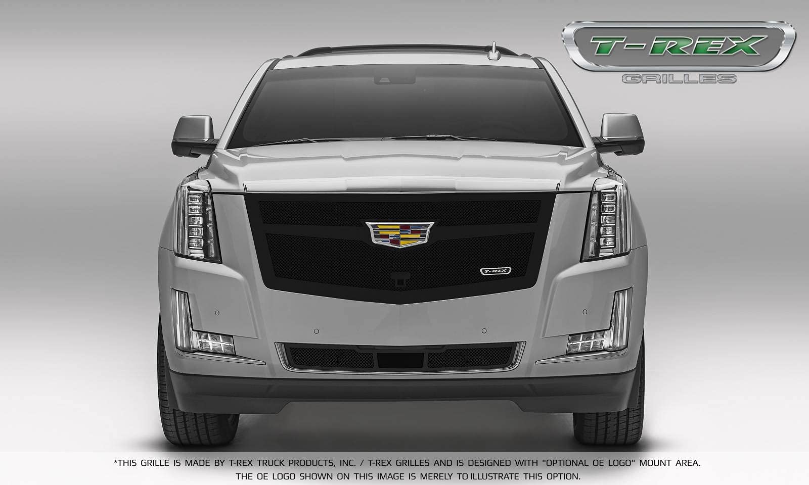 2015i-2020 Escalade T-Rex Grilles Upper Class Series Bumper Grille, Black, 1 Pc, Replacement, with Adaptive Cruise Control - PN #52189