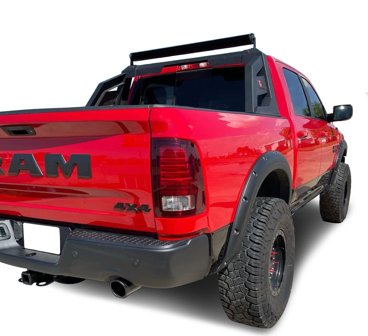 Armour Black Horse Roll Bar Matte Black Includes 1 40in LED Light Bar Compatible with 07-22 Silverado 1500|09-24 Ford F-150|07-24 Tundra|07-24 Sierra/Silverado 1500/2500/3500 HD|19-24 Ram 1500