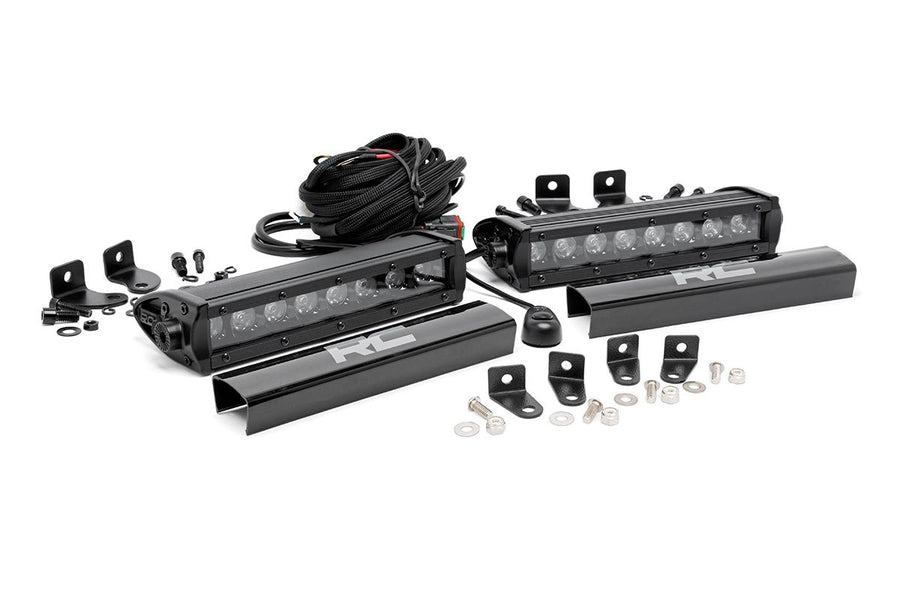 8" Rough Country Black Series LED Grille Kit for 17-19 Super Duty Lariat - 70697