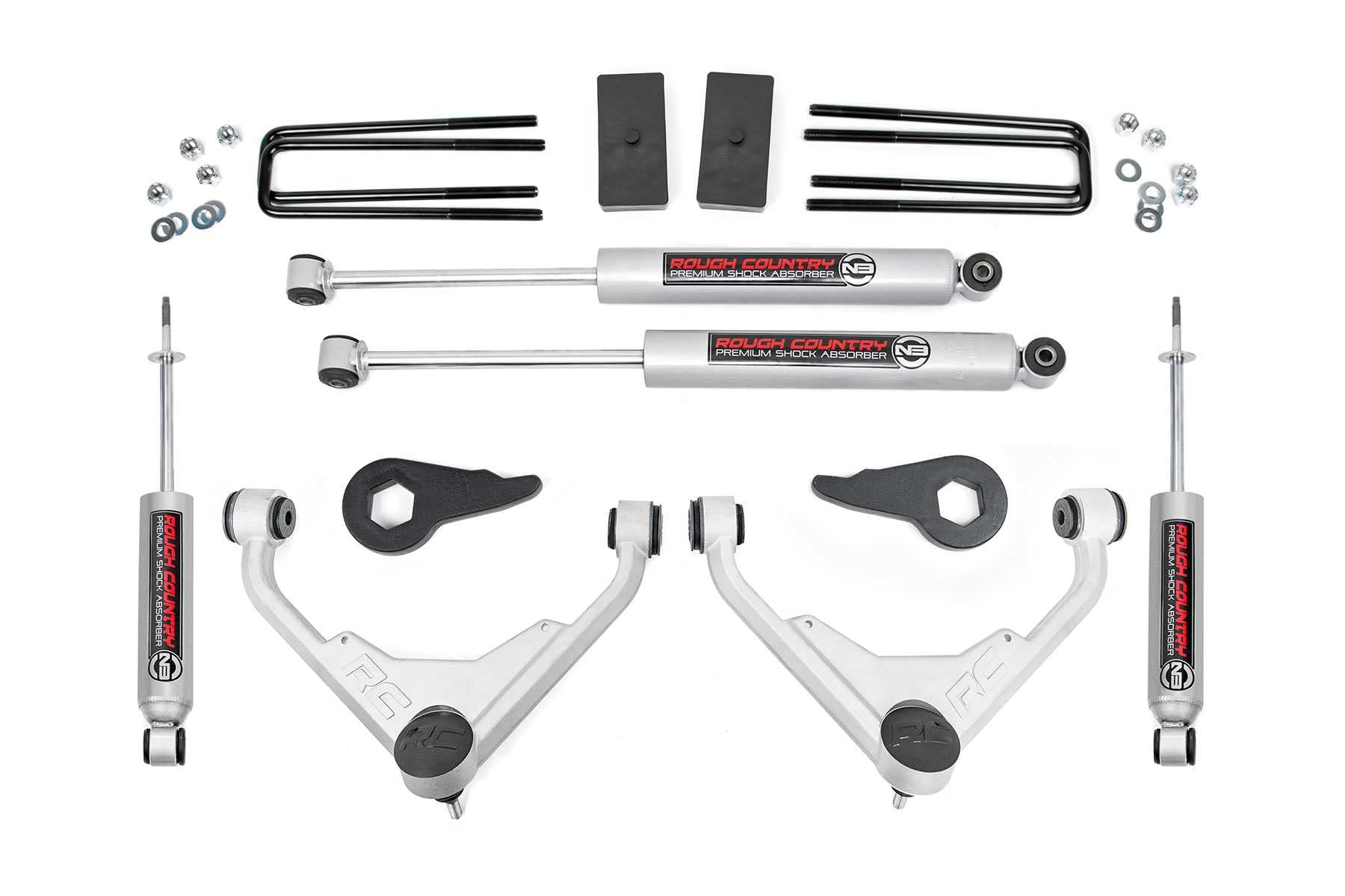 3" Lift Kit Rough Country for 2001-2010 Chevy/GMC 2500HD | FT Codes - 8596N2