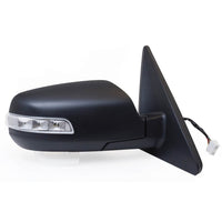 Fit System - 75021K Mirror Passenger Side for Kia Sorento LX, EX, w/Turn Signal, Black, w/o BLIS, PTM Cover, Foldaway, Heated Power