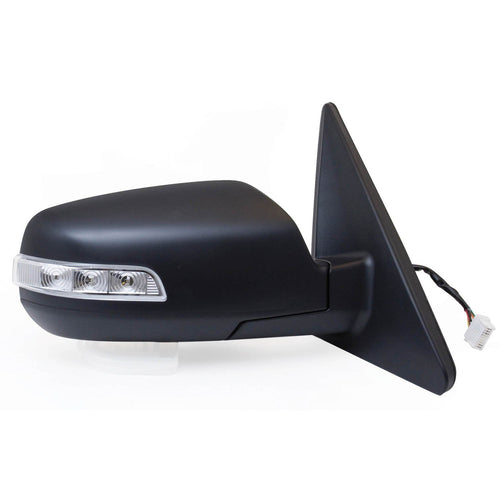 Fit System - 75021K Mirror Passenger Side for Kia Sorento LX, EX, w/Turn Signal, Black, w/o BLIS, PTM Cover, Foldaway, Heated Power