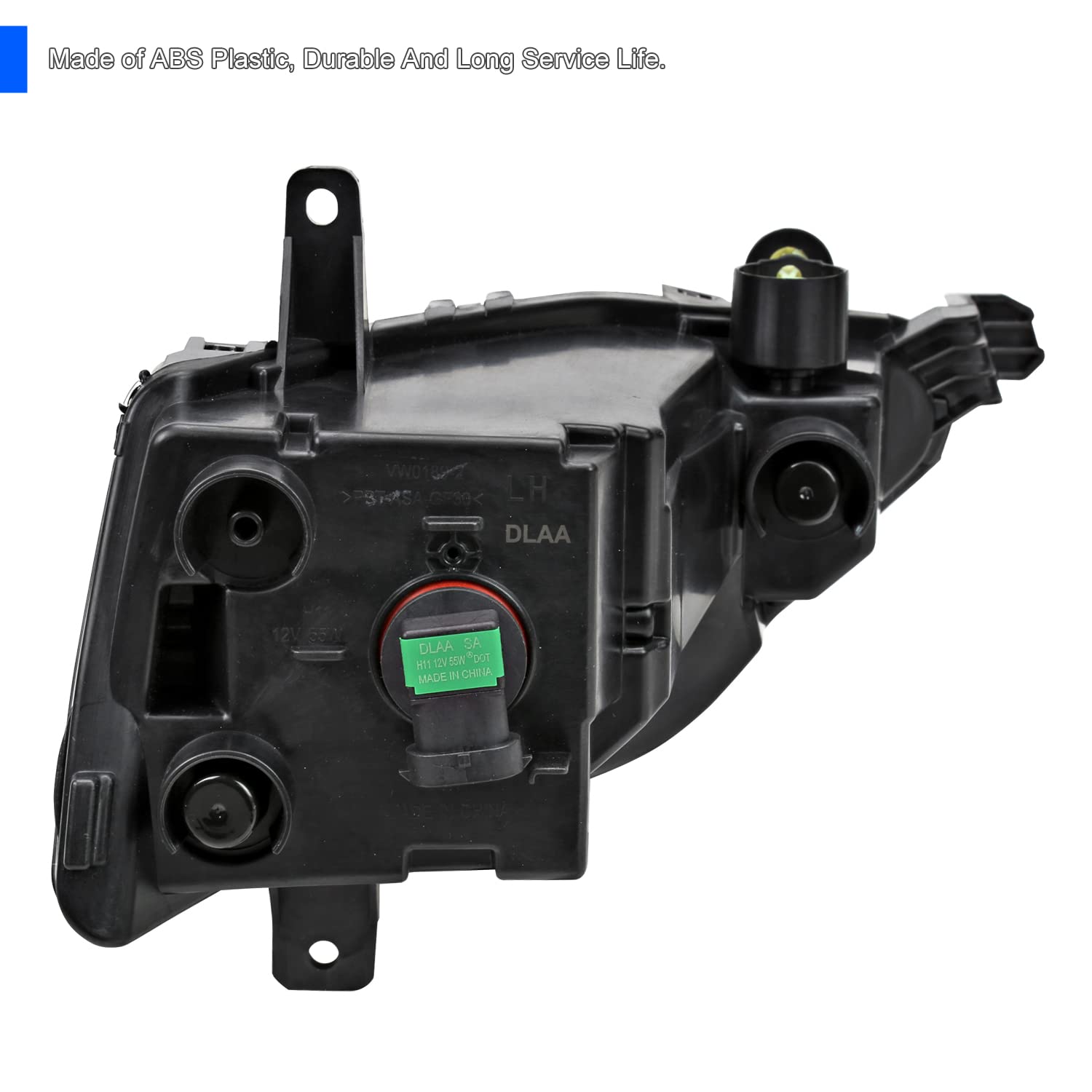 Fog Lights Spec-D Tuning + Switch + Bezel Compatible with 2019-2022 Volkswagen Jetta, Left + Right Pair Fog Lamp Assembly