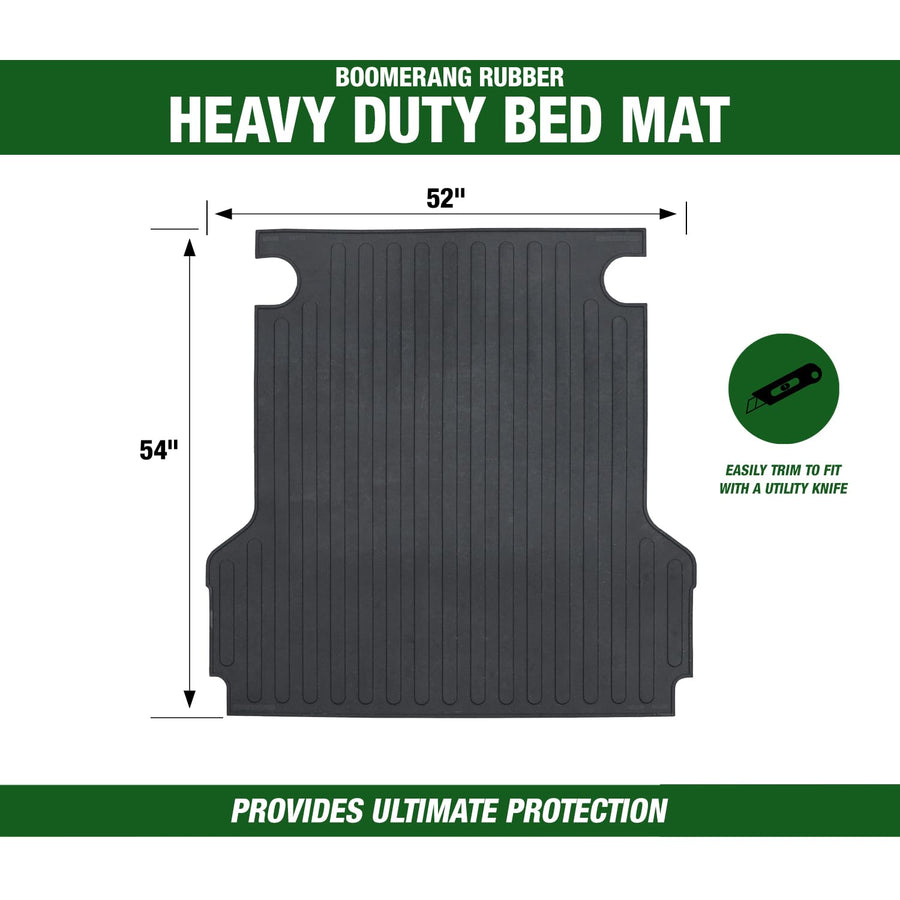 Rubber All-Weather Truck Bed Mat, 4ft 5in – Slip-Resistant Tailgate Flooring for Ford Maverick 2022+, Easy Clean Cargo Liner for Ford Maverick, Scratch Resistant, 100% Recycled Rubber, Made in The USA
