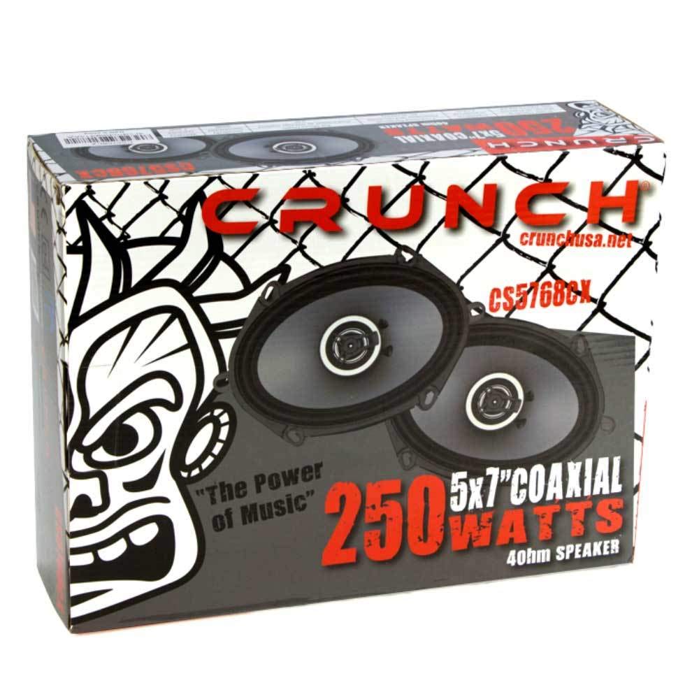 CS5768CX Crunch Speakers CS Series (5" x 7"/6" x 8", Coaxial, 250 Watts max)