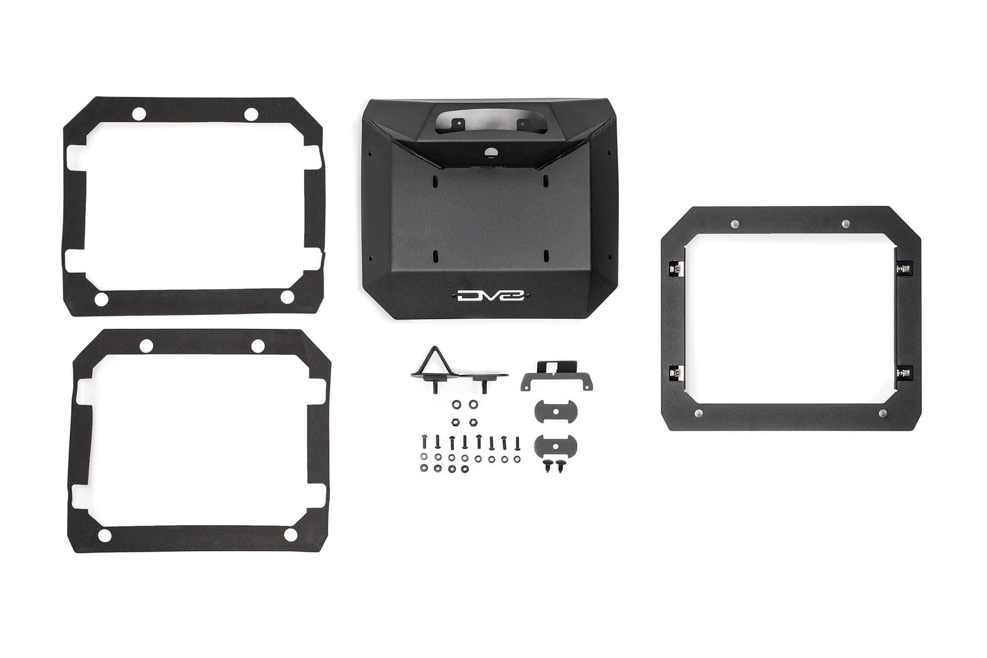 Spare Tire Delete DV8 Offroad for The 2021-2025 Ford Bronco | Integrates Backup Camera, Third Brake Light, & License Plate Light | Quick Installation | Includes Pod Light Mount