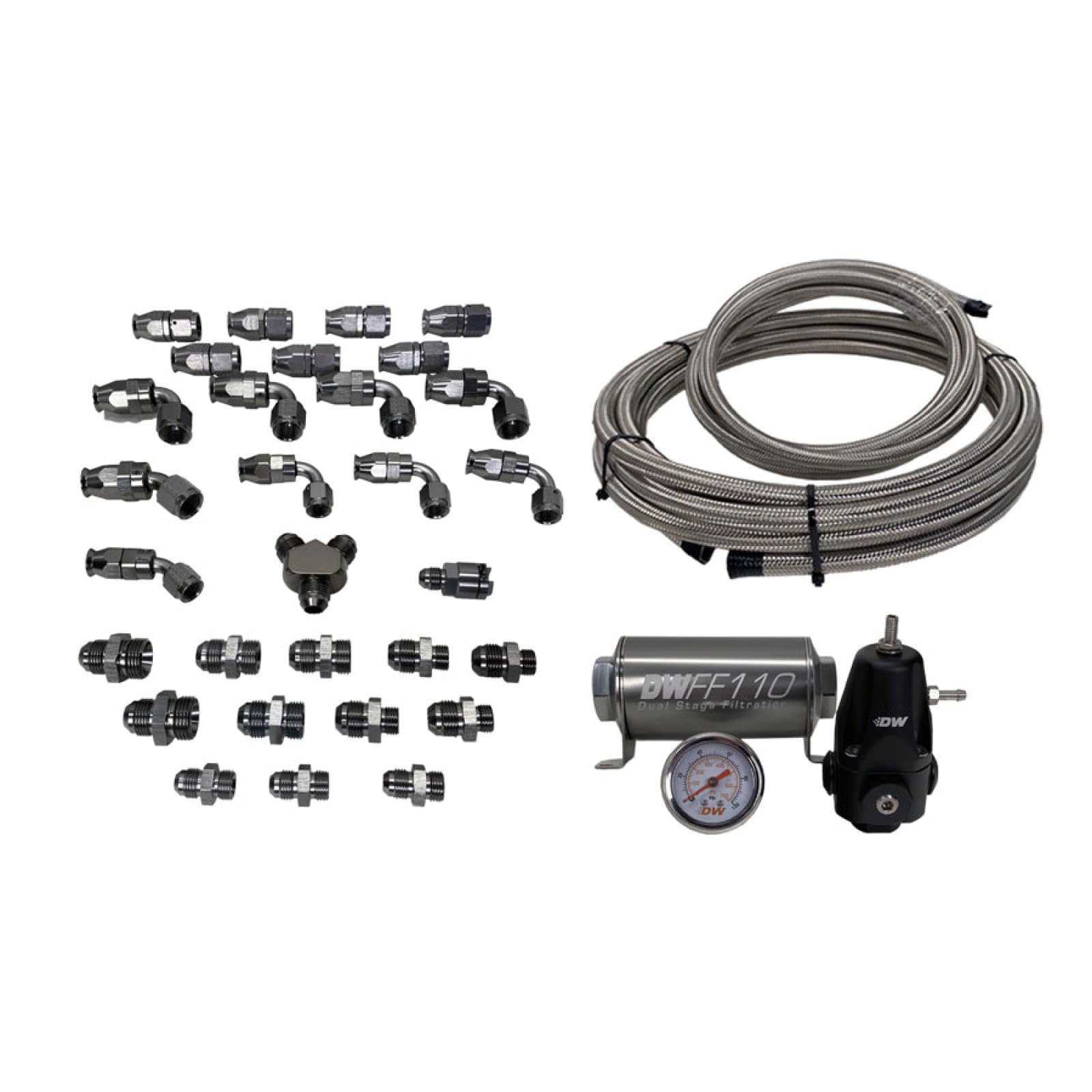 08+ Subaru WRX/STI DeatschWerks X2 Series Pump Module -8AN Feed w/ -6AN Return PTFE Plumbing Kit