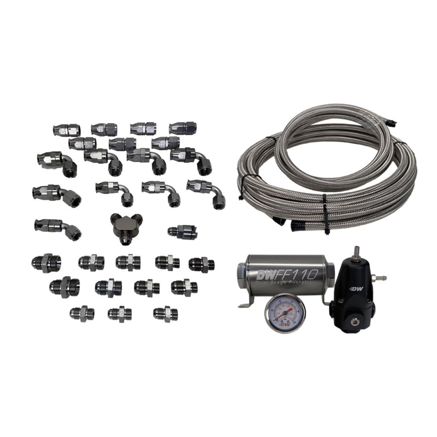 08+ Subaru WRX/STI DeatschWerks X2 Series Pump Module -8AN Feed w/ -6AN Return PTFE Plumbing Kit