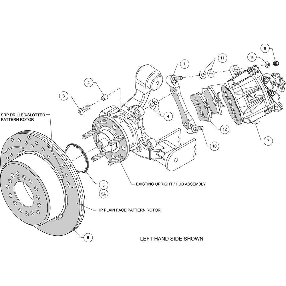 Wilwood 140-12363-DR T-BIRD, KIT,REAR,FFR,CPB,IRS,8.8