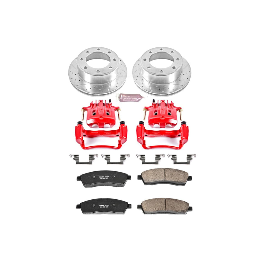Power Stop Performance Brake Kit KC1890A with Caliper For Ford Excursion F-250 Super Duty F-350 Super Duty SRW