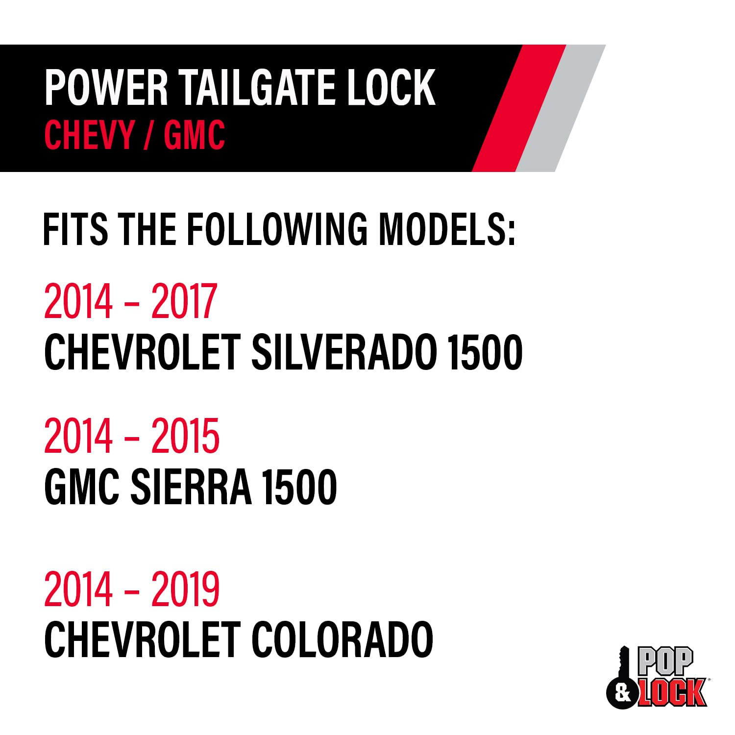 Power Tailgate Lock – Pop & Lock for Chevrolet Silverado 1500, GMC Sierra 1500 & 2500 (PL8140)