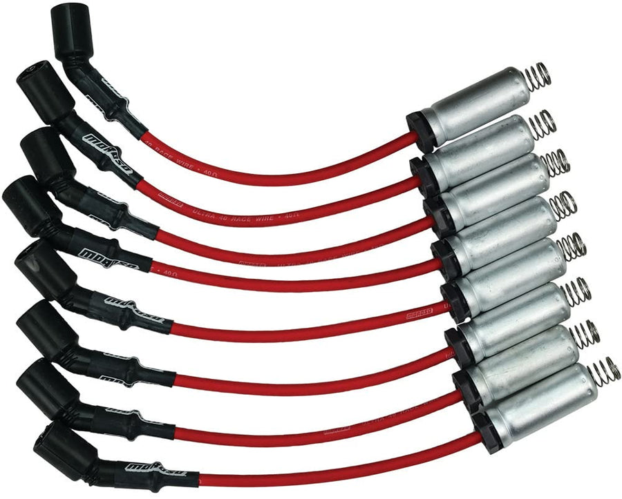 Ultra 40 Moroso 73681 Red Spark Plug Wire Set, Fits GM LS 4.8/5.3/6.0/6.2, 12" Length