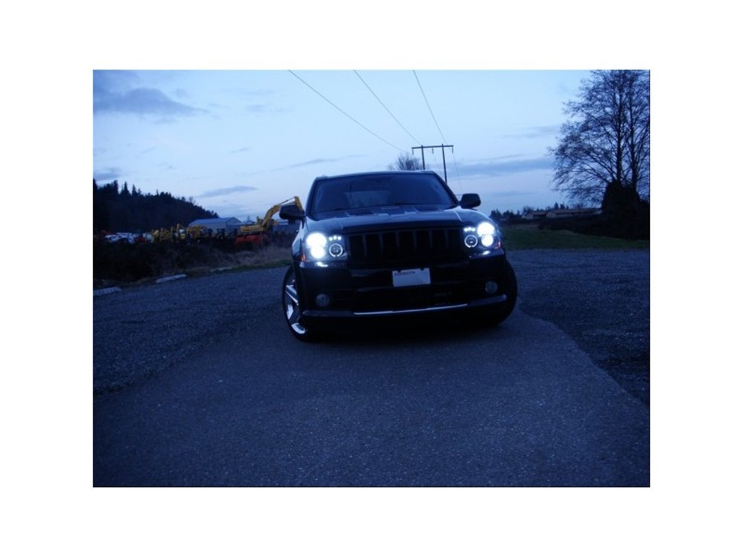 LED Halo Spyder Auto Projector Headlights Black/Clear 5011091