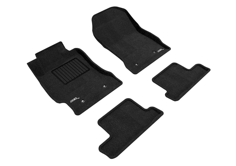 3D MAXpider Custom Fit All-Weather Carpeted Floor Mats for 2013-2020 Subaru BRZ Elegant Series (1ST & 2ND Row)