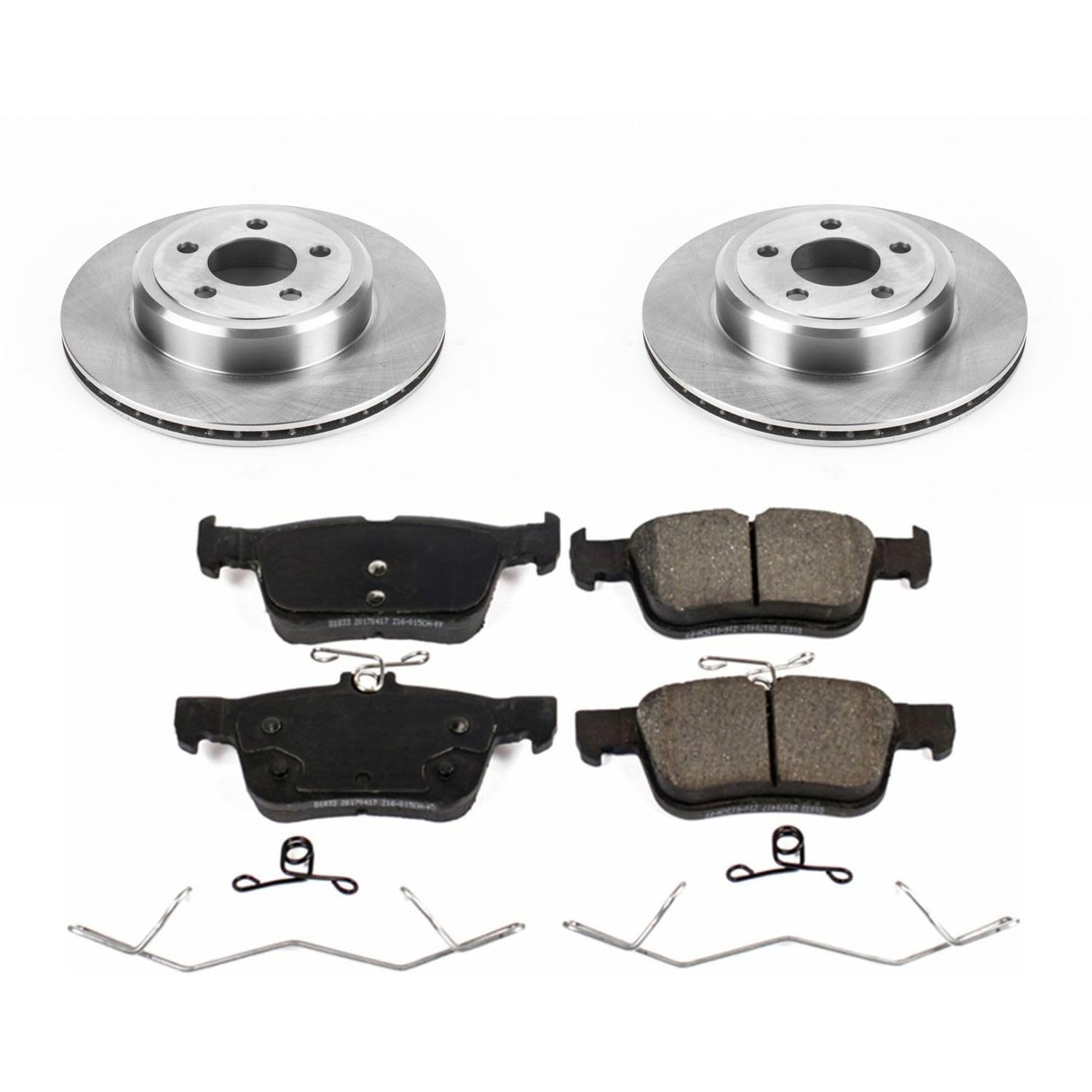 Power Stop Autospecialty KOE7723 Rear Replacement Brake Kit-OE Brake Rotors & Ceramic Brake Pads For Ford Escape 2017-2019, Ford Fusion 2017-2020 [Model Specific]