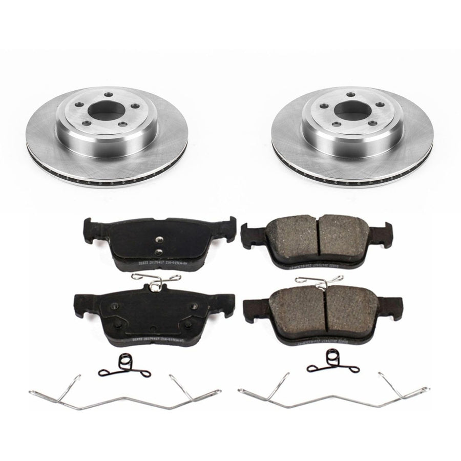 Power Stop Autospecialty KOE7723 Rear Replacement Brake Kit-OE Brake Rotors & Ceramic Brake Pads For Ford Escape 2017-2019, Ford Fusion 2017-2020 [Model Specific]