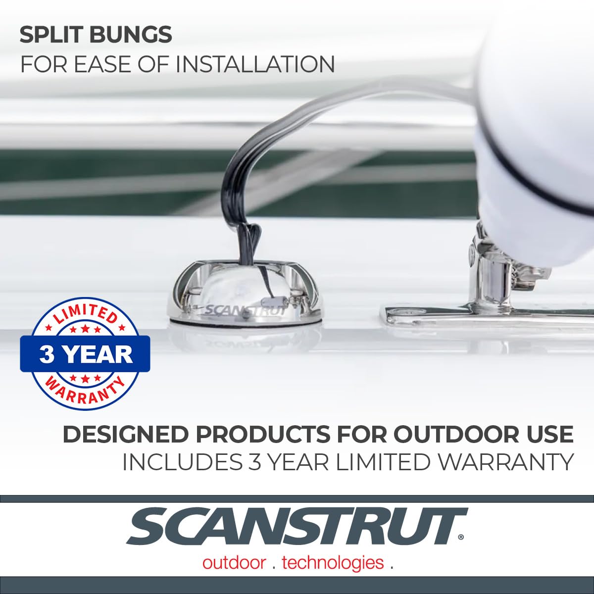 Scanstrut Mini Cable Seal DS16-S for Connectors to 0.63" and Cables 0.08"-0.35" - Stainless Steel