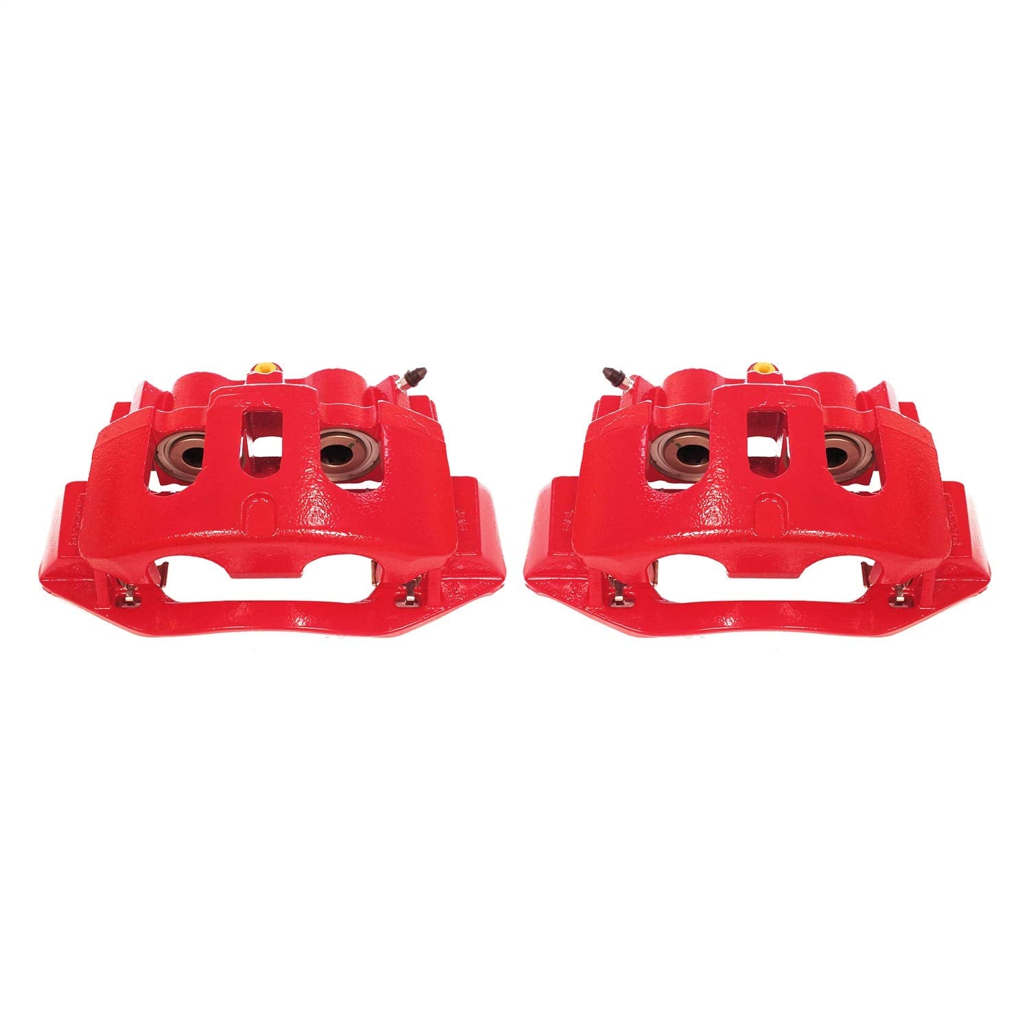 Power Stop Pair of High-Temp Red Powder Coated Rear Calipers For Silverado 2500 HD, Silverado 3500 HD, Suburban 3500 HD, Sierra 2500 HD, Sierra 3500 HD [Model Specific]
