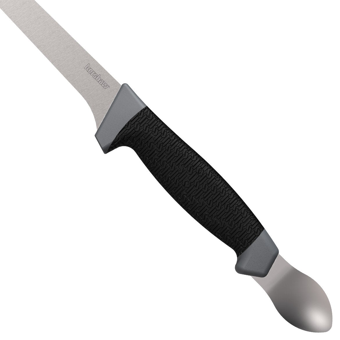 7" Kershaw Boning Knife with Spoon, Stainless Steel Blade with Protective Sheath, Fishing Fillet Knife, Two-in-One Fishing Tool for Anglers