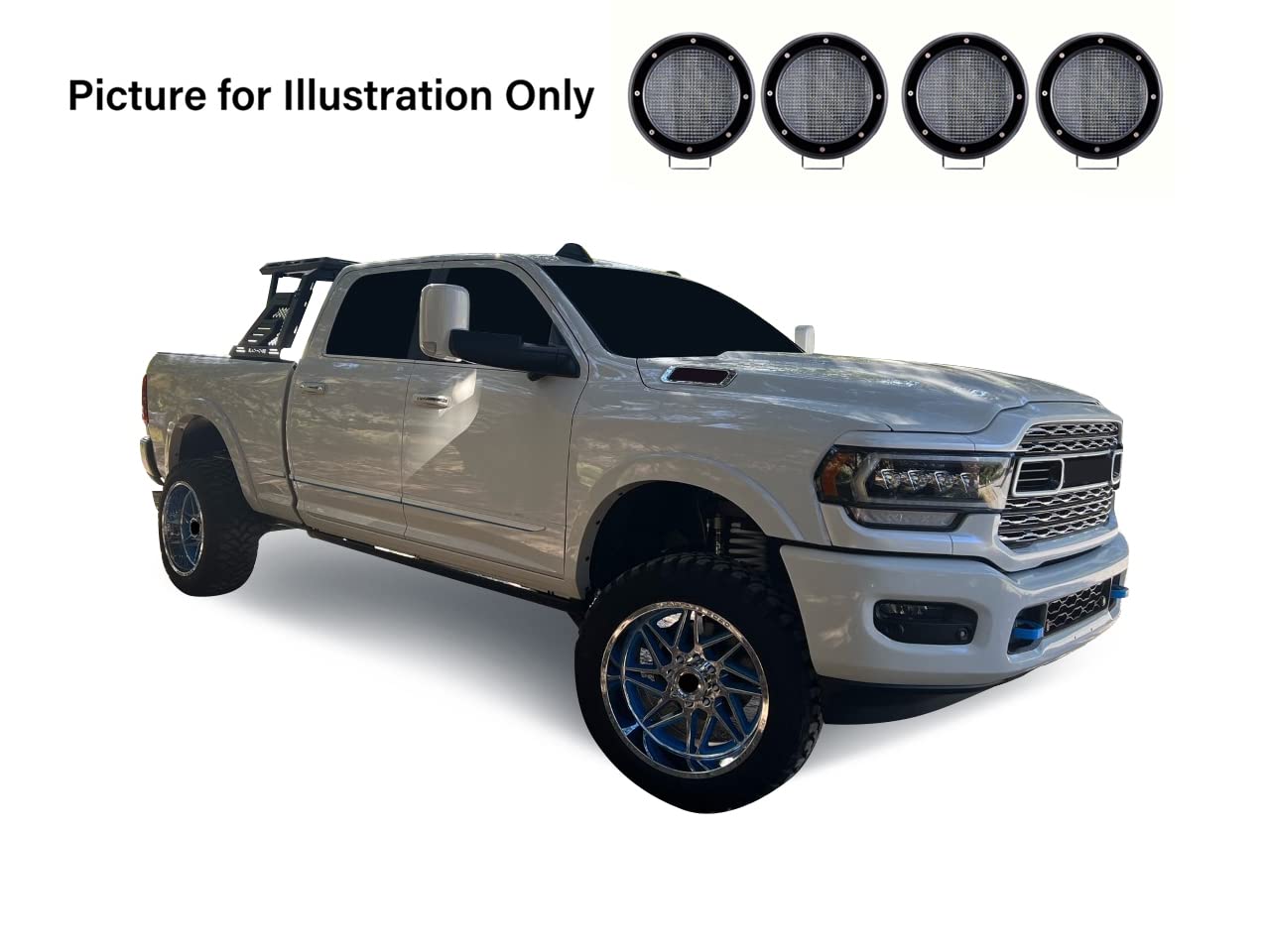 Armour II Black Horse Roll Bar W/Basket Kit Bk Compatible with00-24 Ram 2500/3500|01-24 Silverado 2500/3500 HD|00-24 F-150|17-24 Titan|01-24 Sierra 1500|07-24 Tundra|01-24 GMC Sierra 1500/2500 HD