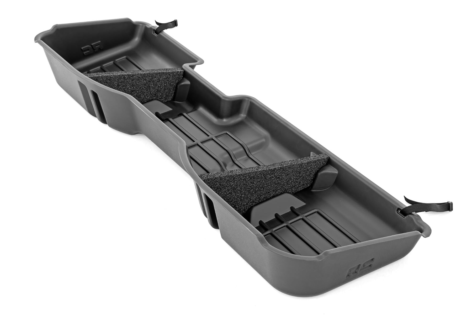 Rough Country Under Seat Storage for Chevy Silverado 1500 (2014-2018) & 2500HD/3500HD Crew Cab - Under Seat Custom-Fit Truck Storage, Durable, Anti-Skid Thermoplastic