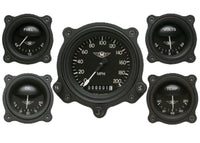 Classic Instruments Moal MA00BLFBZ Bomber Series 5 Gauge Package with Bezel