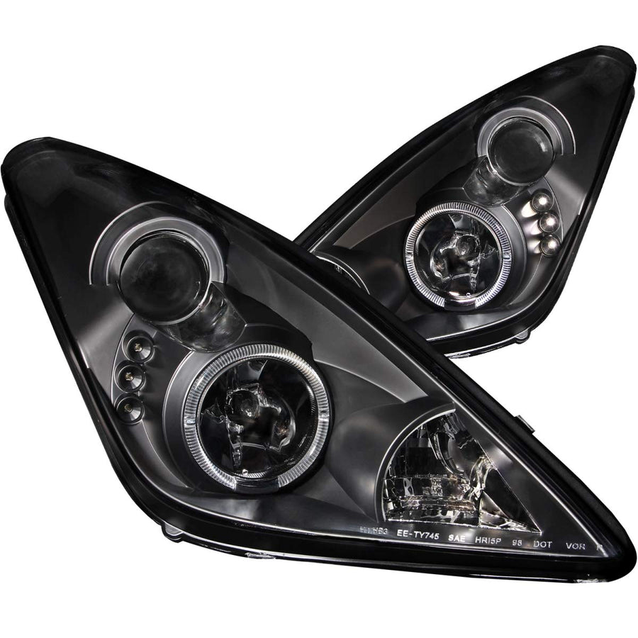 Halo Anzo USA 121387 Black Projector Headlight for Toyota Celica