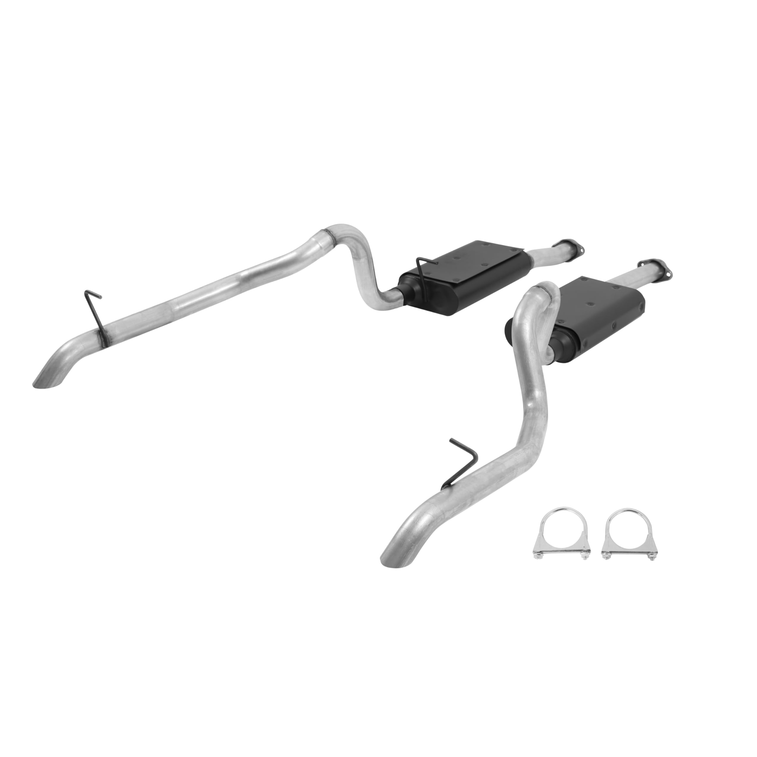 Force II Flowmaster 17106 Cat-Back Exhaust Kit 2.5 Inch Aluminized Steel Compatible with 1987-1993 Ford Mustang GT 5.0L