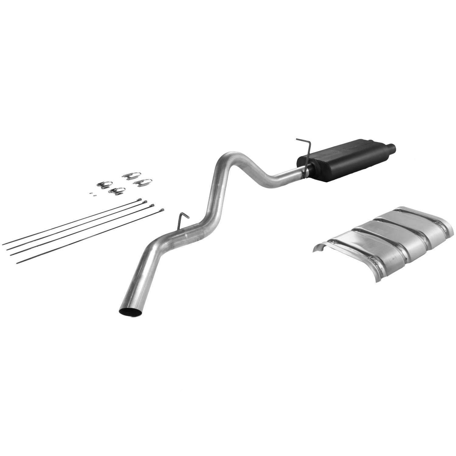 Flowmaster American Thunder 17224 Cat-Back Exhaust Kit 3 Inch Aluminized Steel Compatible with 1996-1999 Chevy Silverado, GMC Sierra 2500/3500 5.7L HD or 7.4L engine
