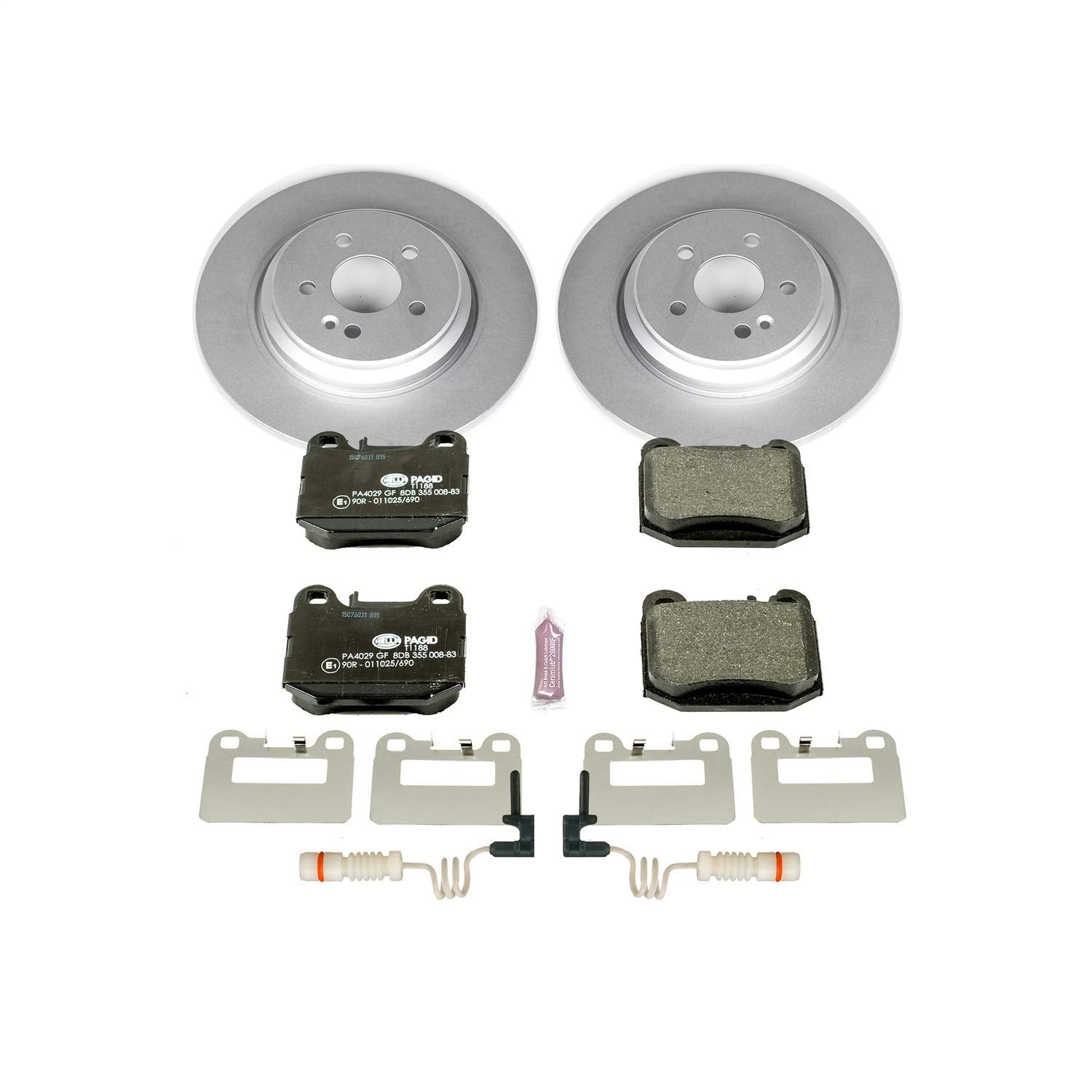 Power Stop ESK5261 Euro-Stop Rear Brake Kit For Mercedes-Benz ML430 2000-2001, Mercedes-Benz ML500 2002-2005, Mercedes-Benz ML55 AMG 2000-2003 [Model Specific]