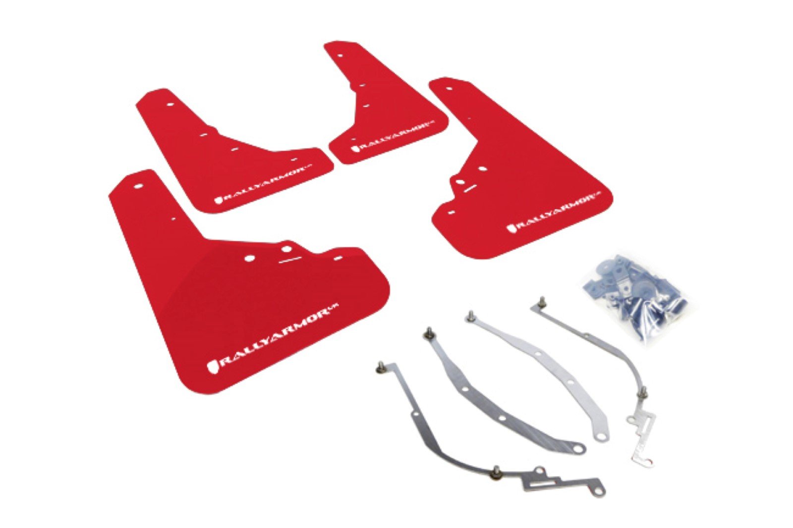 Rally Armor Red, White MF25-UR-RD/WH Mud Flap with Logo (12+ Fiat 500 (Pop/Sport/Lounge/Abarth)), 1 Pack