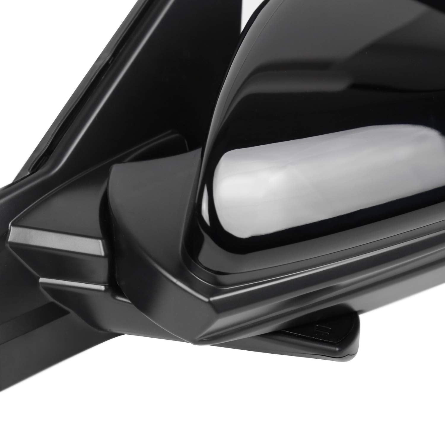 5-Pin Spec-D Tuning Black Heated Power Fold Right Passenger Side Mirror Compatible with 2016-2021 Honda Civic