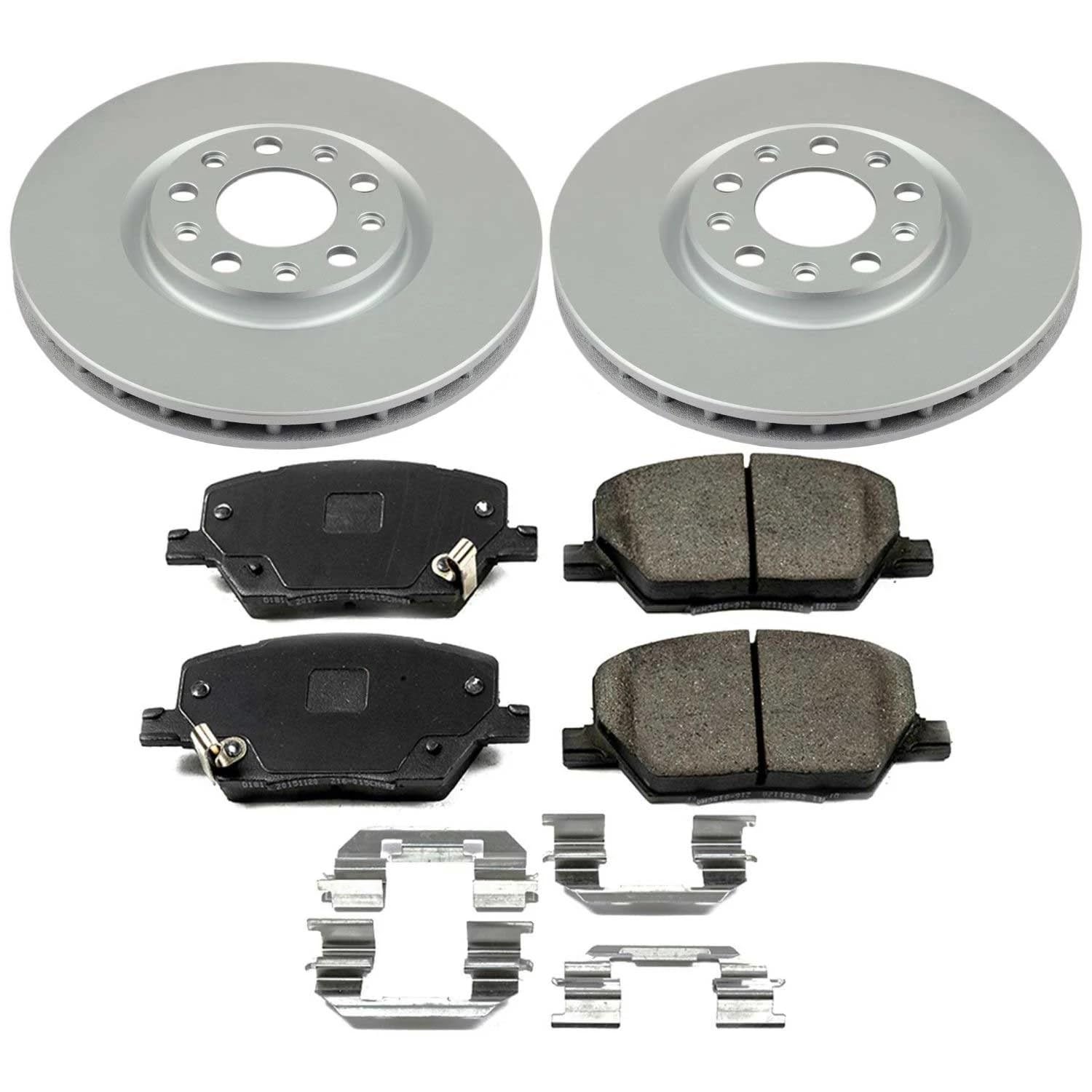 Power Stop Front CRK7299 Z17 Evolution Geomet Coated Brake Kit For Fiat 500X 2016-2021, Jeep Compass 2017-2022, Jeep Renegade 2015-2022 [Model Specific]
