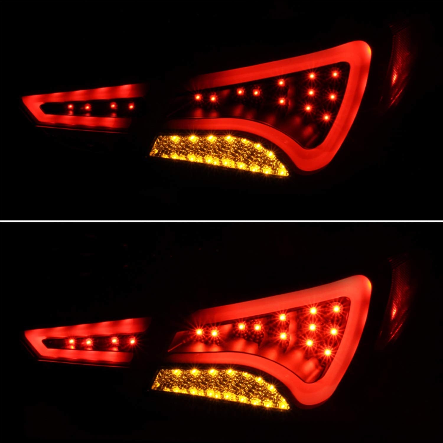 LED Tail Lights Black/Clear Spyder Auto 5075246