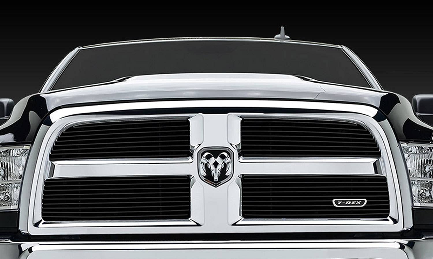 T-Rex Grilles Billet Grille, 2013-2018 Ram 2500, 3500 Black, 4 Pc, Replacement - PN #21452B, Polished