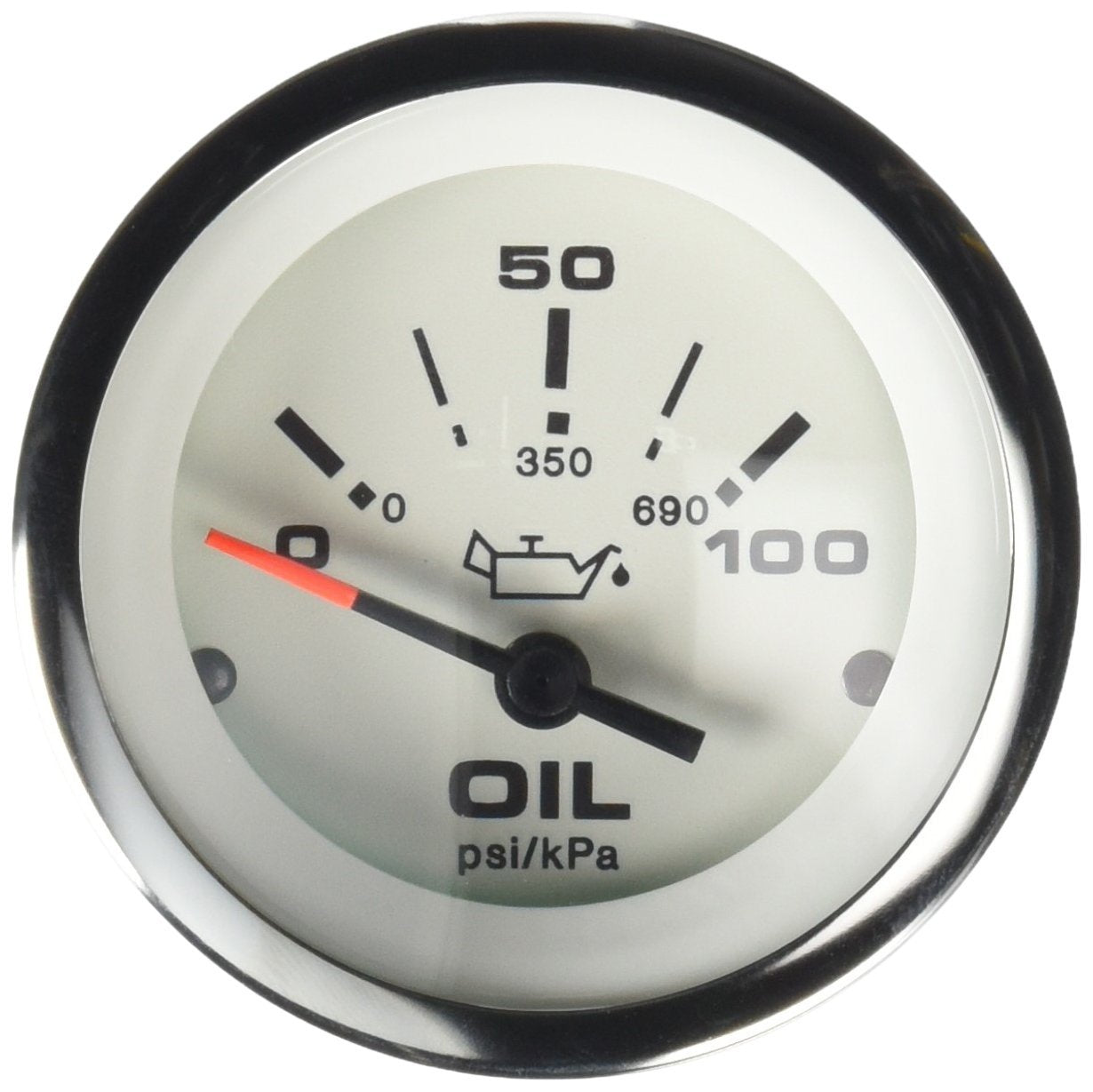 Lido Sierra International 65498P 0 to 100 Psi Dial Range Scratch Resistant Electric Oil Pressure Gauge, 2"