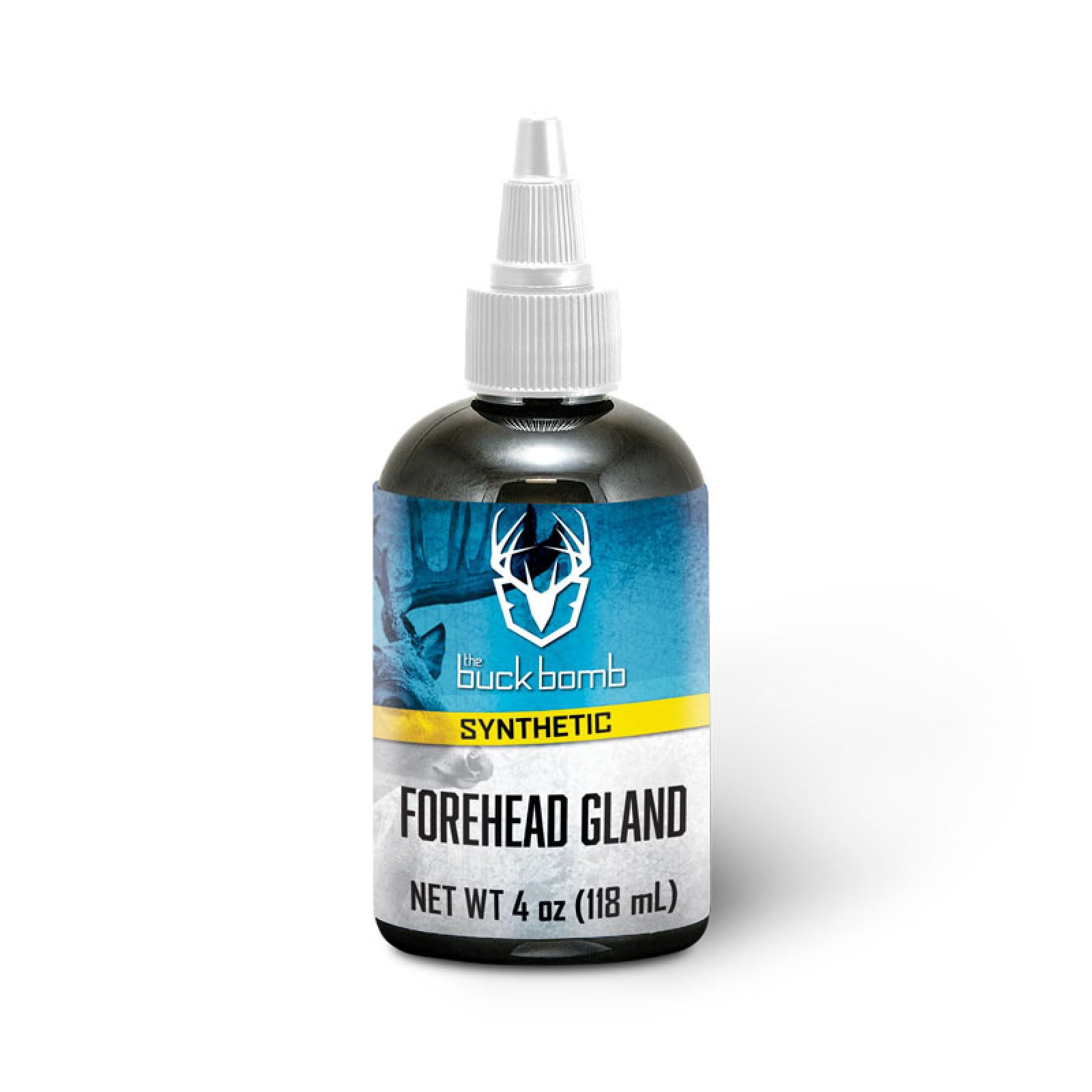 Buck Bomb Hunters Specialties Synthetic Forehead Gland Liquid Scent w/Wicks | Deer Buck Lure Hunting Primetime Post/Pre-Rut Scent Attractant for Hunting, 4 Oz (118 ml.)
