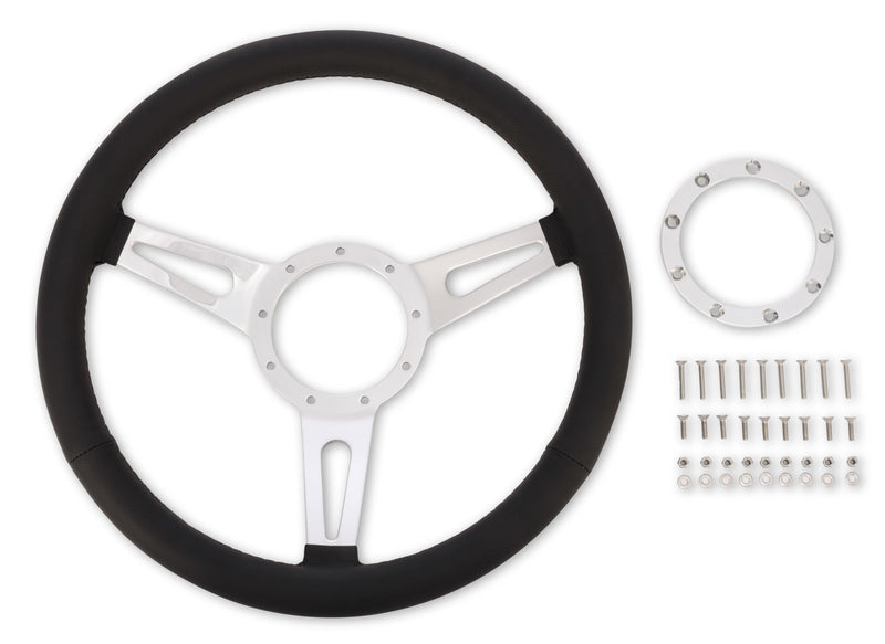 Corso Feroce Scott Drake 15" Black Leather Steering Wheel 9 Hole