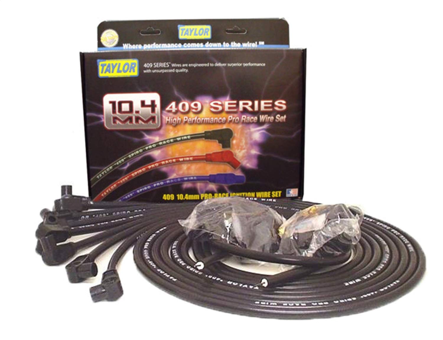 Black Taylor Cable 79051 10.4mm Universal Fit Spiro-Wound Wire