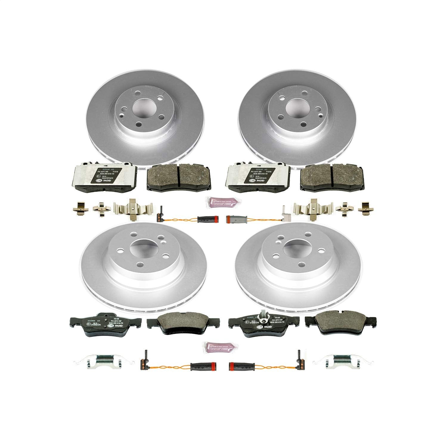 Power Stop ESK4520 Euro-Stop Brake Kit Front & Rear For Mercedes-Benz E350 2006, Mercedes-Benz E500 2003-2006 [Model Specific]