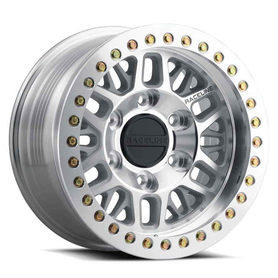 Raceline RT951M Ryno BEADLOCK Wheel Black with Machined (17 x 9. inches /1 x 1 mm, 12 mm Offset)