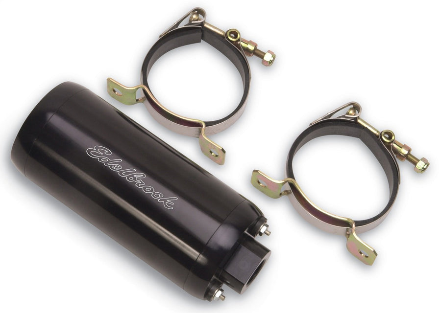 Black Anodized Aluminum Edelbrock 1790 Electric Fuel Pump