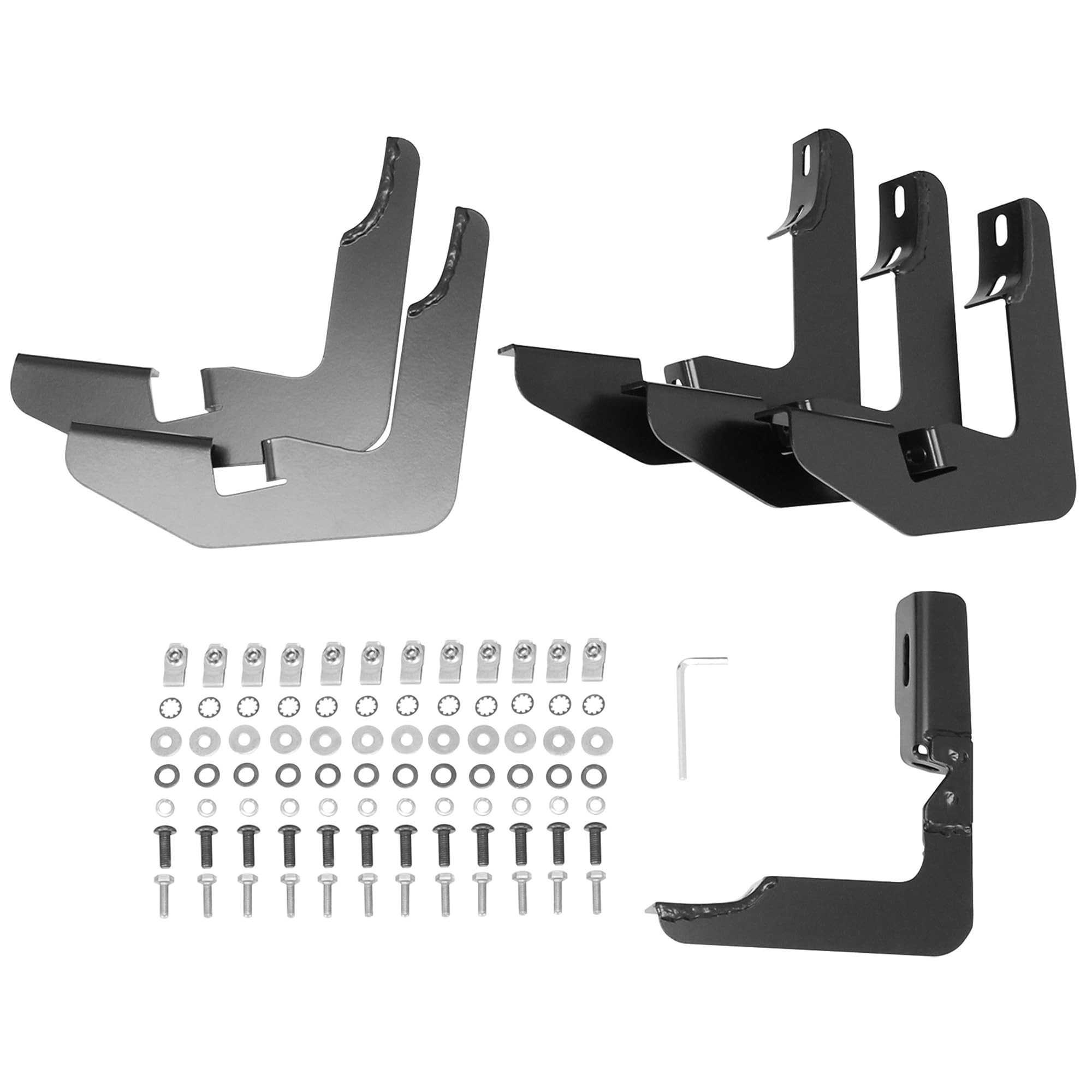 PRO TRAXX 5 Oval Nerf Bars Westin fits 2014-2018 Silverado Sierra 1500 2019 Silverado LD Sierra 1500 Limited 2015-2019 Silverado Sierra 2500 3500 Double Cab Black Pair